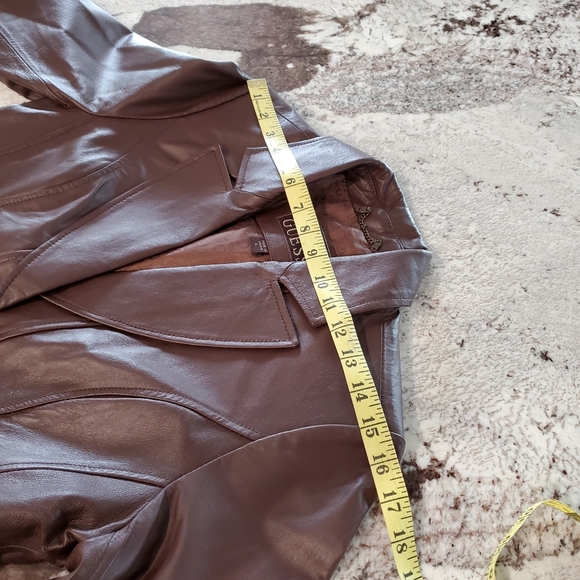 Vintage Leather Guess Brown Jacket - Picture 6 of 16